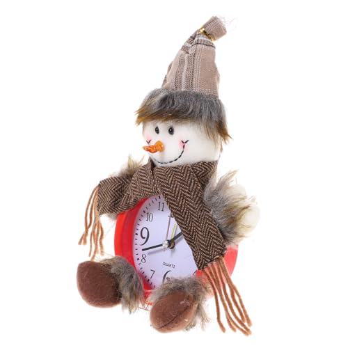 PRETYZOOM Reloj de Mesa de Navidad Reloj Despertador de Escritorio condujo Llaves muñeco de Nieve despertadores Despertador navideño Navidad Relojes el plastico