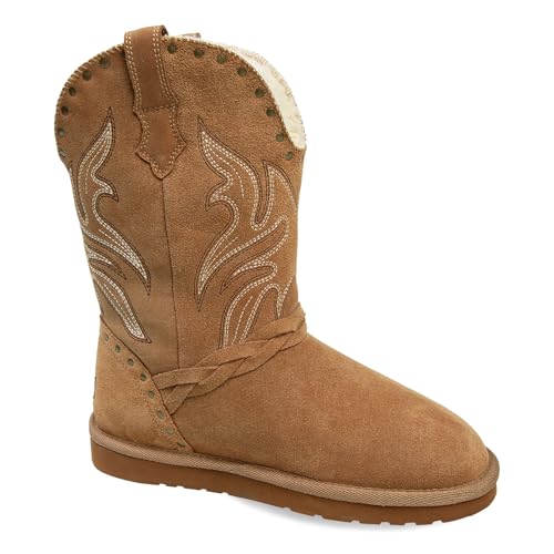Lamo Women's Wrangler Boots for Women - NeverWet® water and Stain resistant technology - Cirrus footbed System™ - Cozy Faux fur lining 10.5