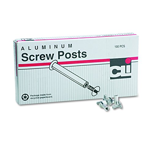 Charles Leonard Aluminum Screw Posts, 0.50 Inch Post Length, Silver, 100-Pack (3703L) #TOP4