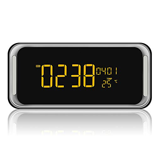 Portable Bluetooth Speaker, Radio Clock, with 2x6W Acoustic Drivers, 7-Inch LED Display, Night Light, Dual Alarm Clock, Slots for Micro SD Card & USB & AUX-in, for Smart Phone Tablet MP3 PC(Upgraded) Portable Bluetooth Speaker, Radio Clock, with 2x6W Acoustic Drivers, 7-Inch LED Display, Night Light, Dual Alarm Clock, Slots for Micro SD Card & USB & AUX-in, for Smart Phone Tablet MP3 PC(Upgraded)