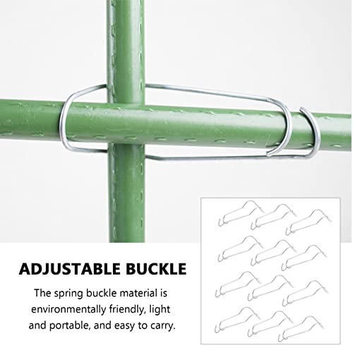 Yardwe Steel Pipe Connection Buckle 25Pcs Trellis Plant Buckle for Garden Cane Support Spring Clip Durable Steel Fixing Connector - Image 2