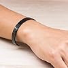 Philip Jones Men's Black Stainless Steel Cuff Bracelet #1
