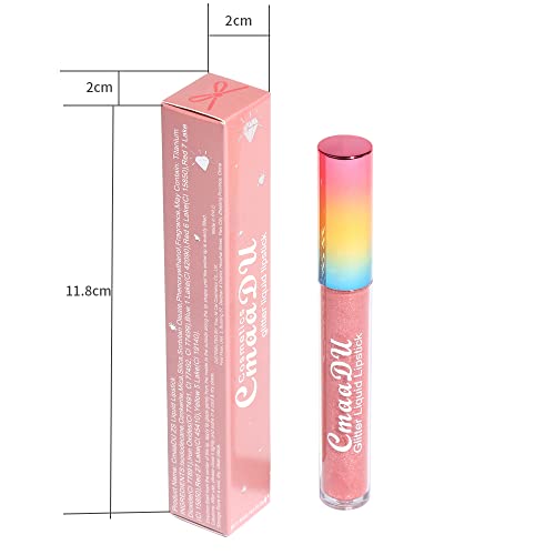 Faeyli 6-Color Diamond Glitter Matte Lipstick, Waterproof Lasting Metallic Liquid Lip Gloss For Women(05) #TOP5