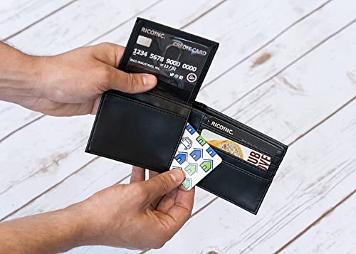 Image of Rico Industries NCAA Texas Longhorns Men's Billfold Black Wallet- Premium 10 Pocket Laser-Engraved Team Logo on Vegan Leather- Minimalist Design, Flip ID Window, Credit Card Holder- Ideal Men's Gift