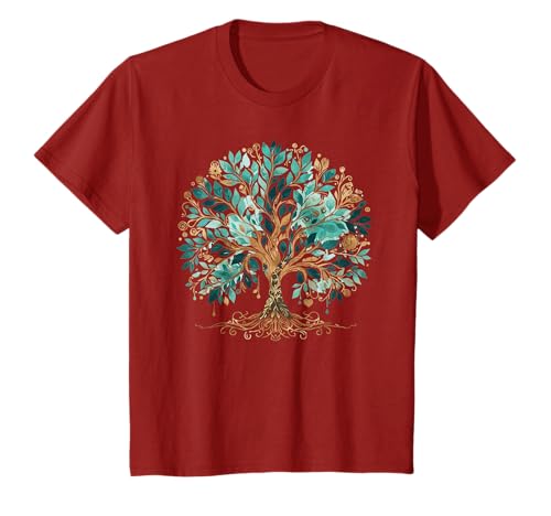 Yoga Teacher Designs Árbol de la Vida Camiseta Unisex Adulto Blanco T-Shirt Manga Corta Pequeño