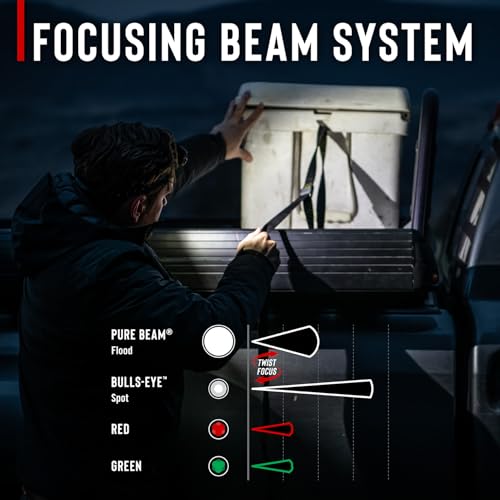 Coast XPH40R 3000 Lumens Voice-Controlled USB-C Rechargeable LED Headlamp, 7 Light Modes, Twist Focus, Magnetic Base, Red/Green Beams by Coast - Image 4