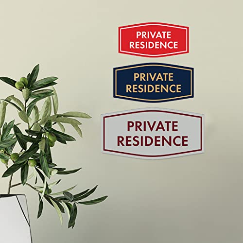 Panneau de résidence privée rouge grand format pour signalisation extérieure