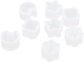 8Pcs Silicone Ear Earring Molds for Resin Casting DIY Jewelry Making Flexible Tiny Star Moon Snowflake Flower Shapes