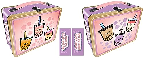 AQUARIUS Boba Fun - Caja de almacenamiento de lata, 8.6 x 6.8 x 3.9