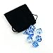 Nebula Polyhedral Dice Blue Complete 7pcs Set of d4 d6 d8 d10 d12 d20 d%