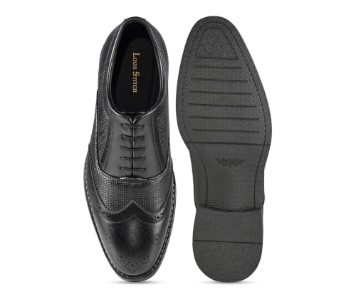 Image of LOUIS STITCH Men's Formal Lace-Up Brogue Shoes | Formal Lace-Up Shoes for Men | Business & Occasion Wear | LSVSBG-1