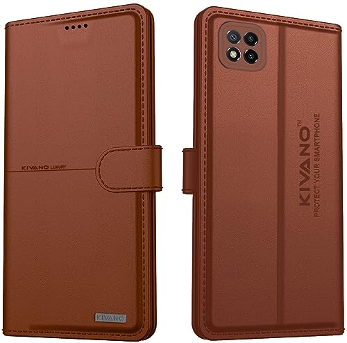 Image of Compatible with Xiaomi Poco C3 Flip Cover | Leather Finish | Inside Pockets & Inbuilt Stand | Shockproof Wallet Style Magnetic Closure Back Cover Case