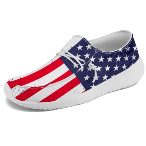 Quorax Patriotic Shoes for Women Men Slip-on Loafers Canvas Shoes Gifts for Men Women3