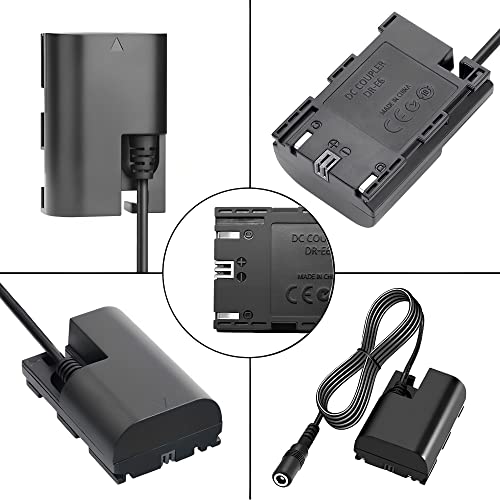 Image of ACK-E6 DR-E6 DC Coupler LP-E6 LP-E6N Dummy Battery AC Power Adapter Kit for Canon EOS R R5 R6 R7,80D 70D 60D 90D,5D Mark II III IV,6D 7D,6D Mark II,7D Mark II,60Da 5Ds 5Ds R Cameras