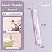 Upgraded 2 in 1 Automatic Needle Threader and Seam Ripper for Hand Sewing,Easy Threader and Seam Tool,Sewing Kit,Quilting Supplies (1Pcs-Purple)