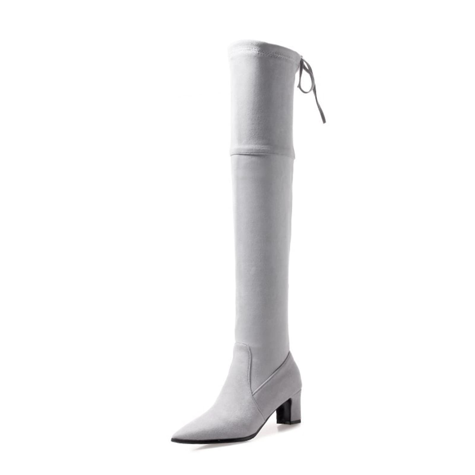 Bottes pôle danse et talons hauts confortables de 6cm à talon épais - 5