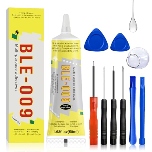 ALLONY Pegamento Móvil, Impermeable y de Secado Rápido, Repara Rápidamente Teléfonos, Tabletas, Pantallas, Cristales y Más, Transparente - 50ml