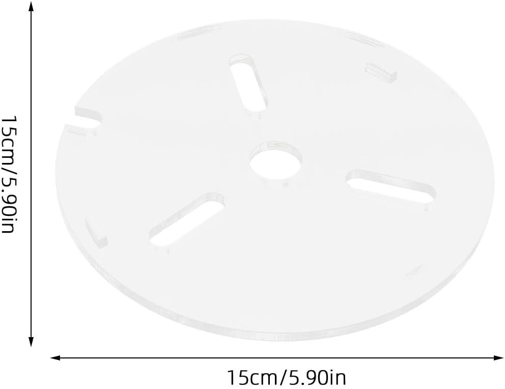 Clear Fish Tank Lid - 6 Inch Acrylic Anti Jumping Aquarium Cover with Hole - Transparent Top Hood Grid Panel Pet Supplies for Turtles Reptiles Shrimp
