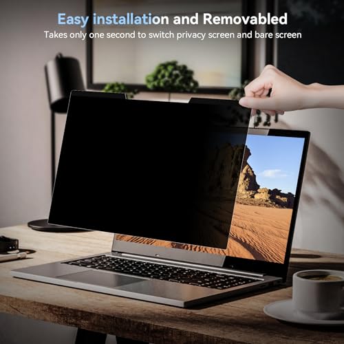 Image of Mamol Magnetic Laptop Privacy Screen 16 inch,16:10 Aspect Removable Anti Glare Protector Blue Light Privacy Screen Filter,Filter Shield Compatible with HP /Dell /Acer /Asus /Samsung /Lenovo /Thinkpad Envy