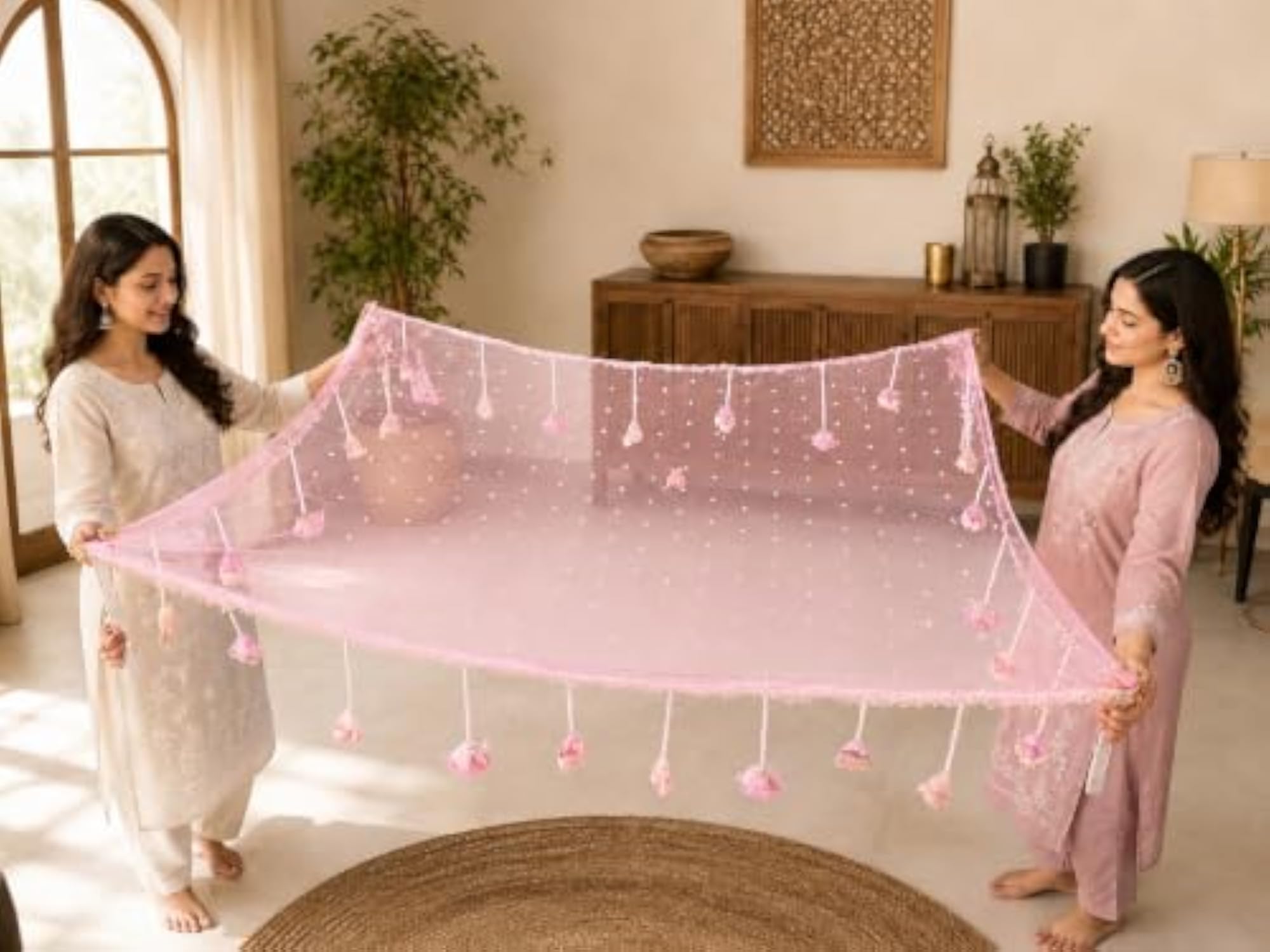Bridal Entry Phoolon Ki Chadar - Light Pink