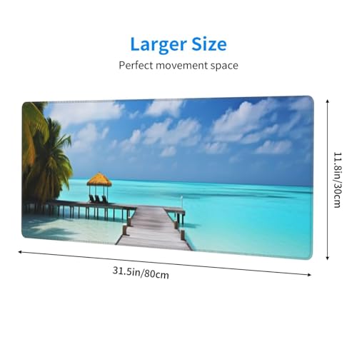 Tapis de clavier extra large en caoutchouc résistant pour bureau - 4