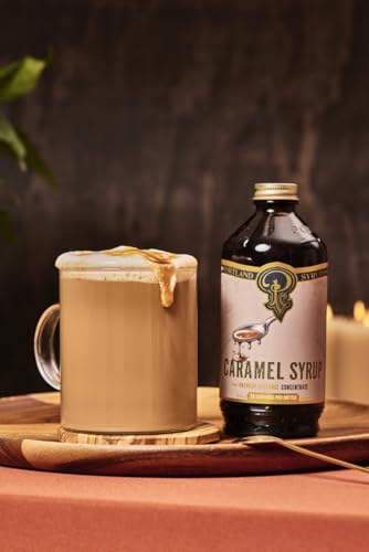 Image of Portland Syrups Caramel Syrup - Flavoring for Coffee, Lattes, Cold Brew, Macchiatos, Cocktails, & Desserts - Ideal for Drinks & Adding a Caramel Touch to Any Beverage - 12 oz, 24 servings (Pack of 1)