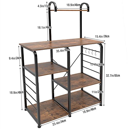 DlandHome-Microwave-Stand-Kitchen-Cart-Microwave-Cart-Stand-354-inches-Kitchen-Utility-Storage-3-Tierx4-Tier-for-Baker-and-Rack-and-Spice-Rack-Organizer-Workstation-Shelf-Vintage DlandHome Microwave Stand Kitchen Cart Microwave Cart Stand 354 inches Kitchen Utility Storage 3 Tierx4 Tier for Baker and Rack and Spice Rack Organizer Workstation Shelf Vintage