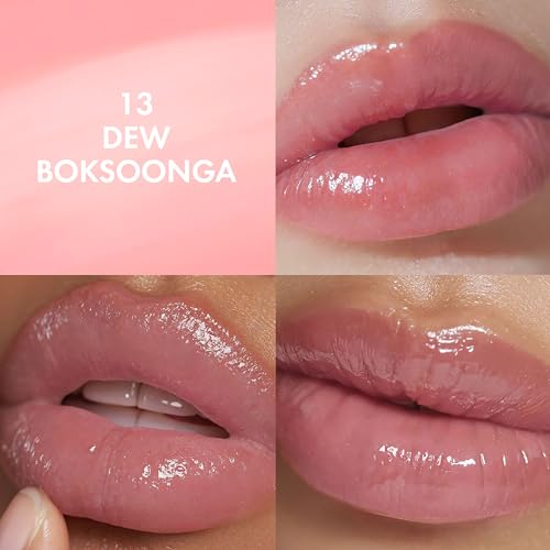 Image of Amuse SEOUL Daisy Flower Dew Tint (13 DEW BOKSOONGA) - Glossy Moisturizing Lip Stain, Watery Glow Lip Tint, Long Lasting Color, Dewy Finish, Vegan, Korean Beauty Makeup