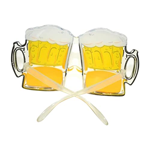 KOMBIUDA 3 Piezas favores de la fiesta hawaiana anteojos decoración ornamento Gafas de sol anteojos de fiesta anteojos de jarra de cerveza paseo jarro de cerveza cochinillo asado maquillaje