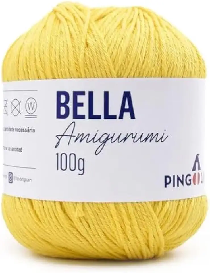 Fio Pingouin Bella Amigurumi 100g, Linha 100% Algodão Mercerizado Tex 493 para Crochê, Tricô e Bonecos, Diversas Cores, Acabamento Premium (Gameleira)