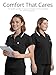 Eadflie Women's Scrub Tops - Cropped Zip-Front Polo Scrub Top - Medical Scrub Top with Chest Pocket, Pen Slot, Side Vents - (Black/XL)