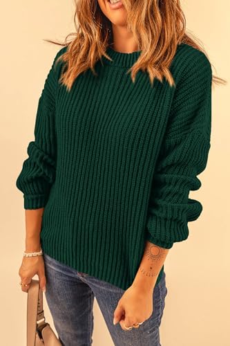 PRETTYGARDEN Fall Sweaters for Women 2025 Fashion Long Sleeve Casual Ribbed Knit Winter Clothes Pullover Jumper Tops
