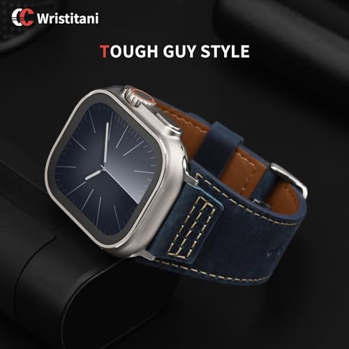 Image of Wristitani Genuine Leather Strap Compatible With Apple Watch
