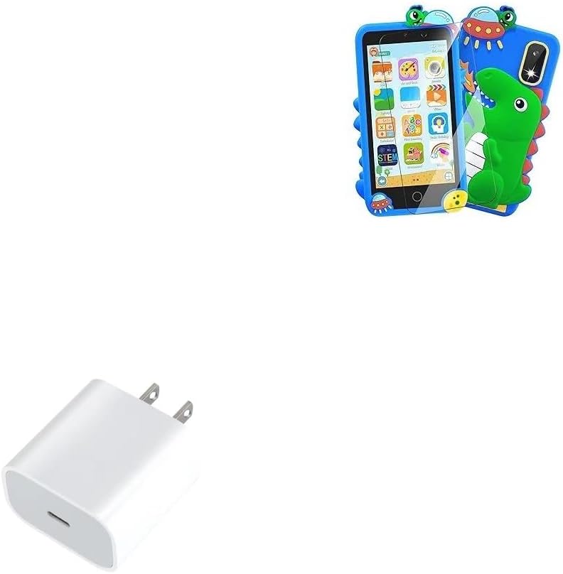 BoxWave Charger Compatible with MINIBEAR Kids Toy Smartphone (3.97 in) - PD GAN miniCube (30W), 30W Tiny PD GAN Type-C Wall Charger - Winter White