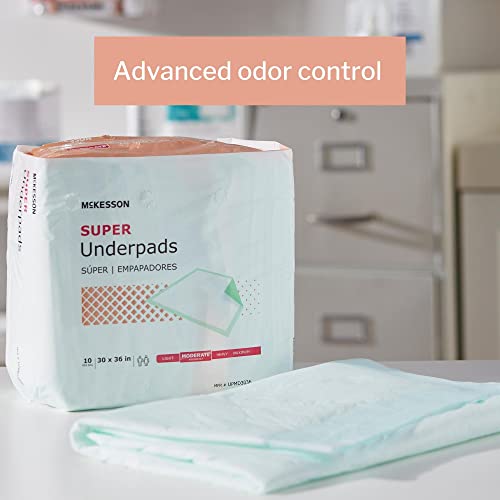 Mckesson Super Underpads, Incontinence Bed Pads, Moderate Absorbency, 30 In X 36 In, 100 Count #TOP2