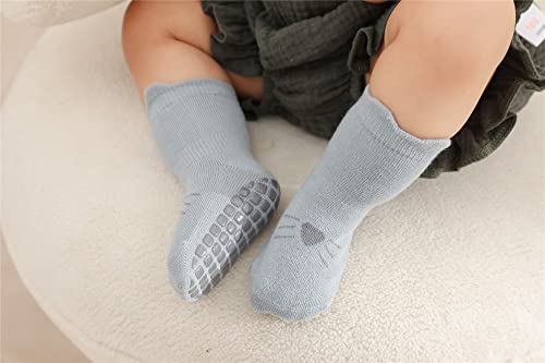 Adeimoo Baby Girls Cartoon Non-Slip Socks Baby Toddler Cotton Warm Grip Socks Anti Skid Socks For Infant Little Kids 0-12 Months #TOP6