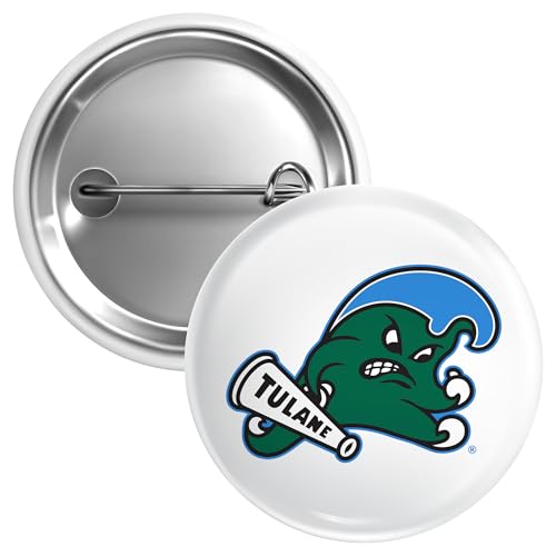 Tulane University Green Wave Large 3-Inch Button Pin Officially Licensed Collegiate Product