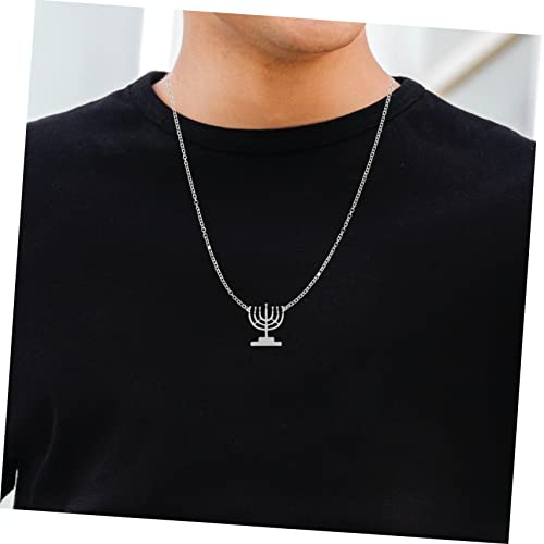 PRETYZOOM 3 Pçs Enfeites De Hanukkah Colar De Joias Colares De Aço Inoxidável Joias Da Moda Para 9 R