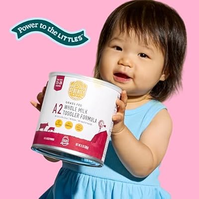 Serenity Kids 12-36 Month A2 Whole Milk Toddler Formula Powder - Organic Grass-Fed Whole Milk - Easier-to-Digest A2 Toddler Formula - DHA & ARA Prebiotics & Nucleotides for Baby Essentials - 21 Oz
