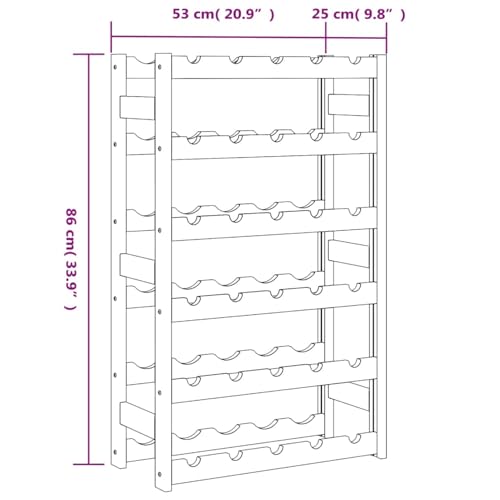 Soporte para 30 botellas en madera de pino negro miniatura 4