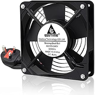 GDSTIME 220V 120mm Fan 120mm x 25mm 240v Axial Fan Dual Ball Bearing AC Brushless Cooling Fan For DIY Ventilation