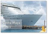 costa smeralda bateau video Dimensions : 53 x 80 mm Costa Maya – Quintana Roo – Mexique – Bateaux de croisière, design 5, aimant de réfrigérateur