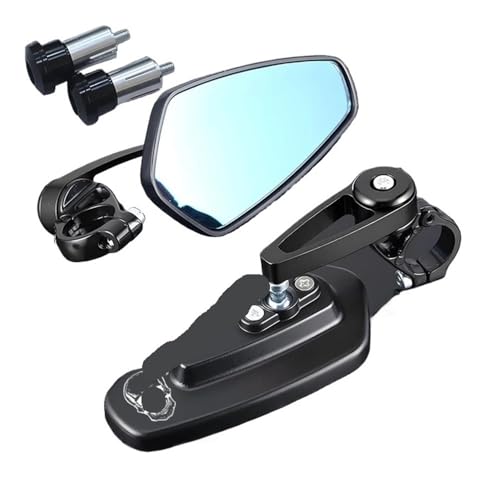 Espejos retrovisores de manillar para Suzuki SV650 y SV650X universales giratorios en color negro