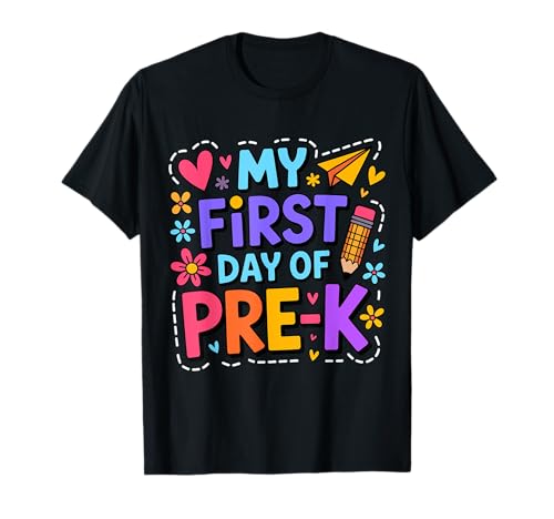 Mi Primer día de Pre-K Regreso a la Escuela Niños Niñas Camiseta