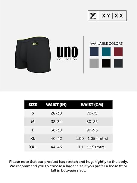 Image of XYXX Men's Uno Micromodal Underwear for Man | Snug Fit, 4-Way Stretch & No-Marks Waistband Mens Underwear
