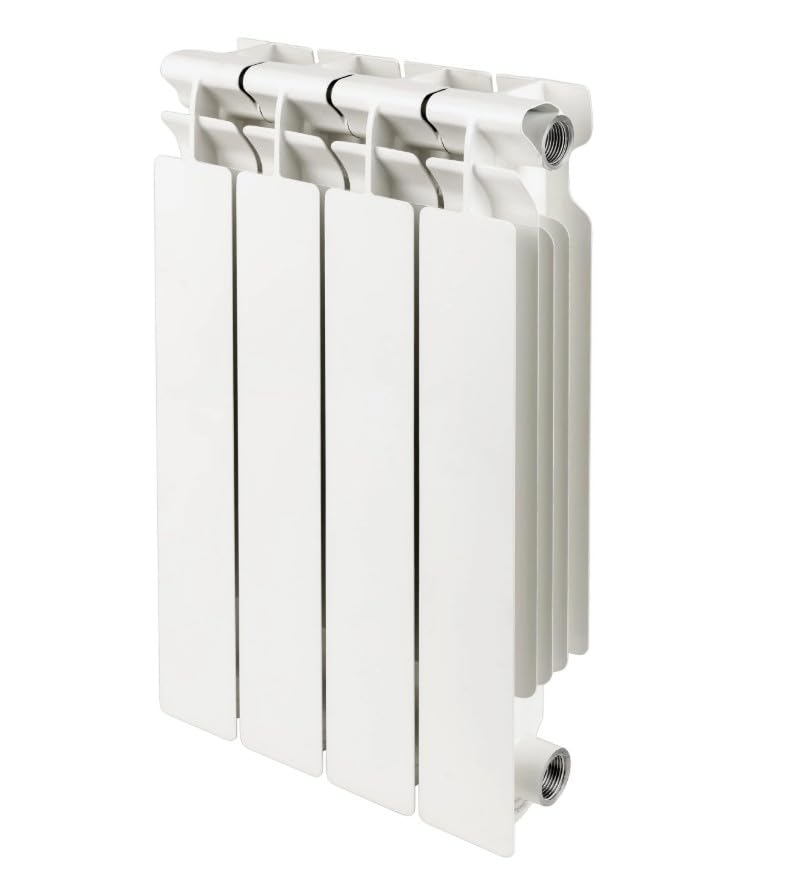 Radiador de Aluminio FERROLI Modelo XIAN 600N – 4 Elementos | Alta Emisión Térmica 422 kcal/h, 580 mm, Eficiencia Energética, Conexión 1” | Calefacción por Agua, Blanco RAL 9010