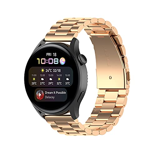 Chofit Correas de repuesto compatibles con Garmin Vivoactive 6/Forerunner 570 de 42 mm, correa de metal de acero inoxidable para reloj inteligente Approach S50, talla única, Acero inoxidable, No es