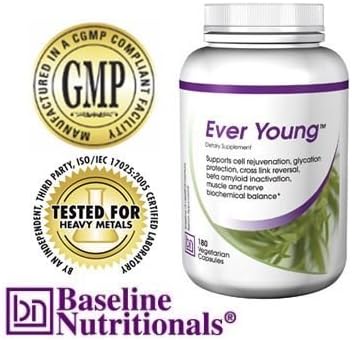 Ever Young - Anti-Aging Nutrition for Skin & Organ Protection with L-Carnosine, Acetyl-L-Carnitine, DMAE by Baseline Nutritionals Health Products