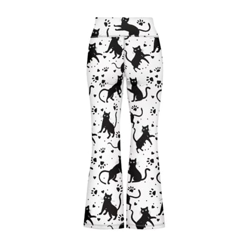 Image of Girls Flare Leggings 5-14T Cute Bell Bottoms for Girl Yoga Pants for Gym
