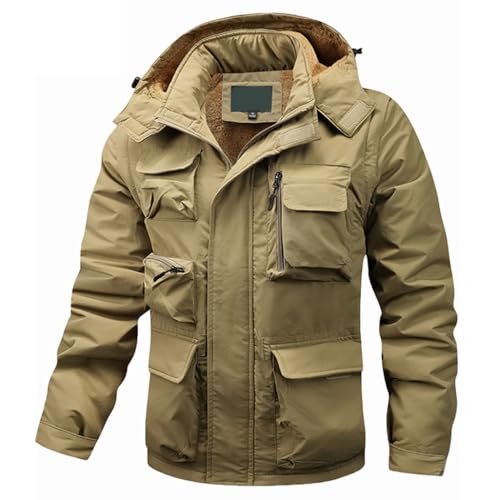 Veste tactique homme chaude multipoches manteau chasse cargo